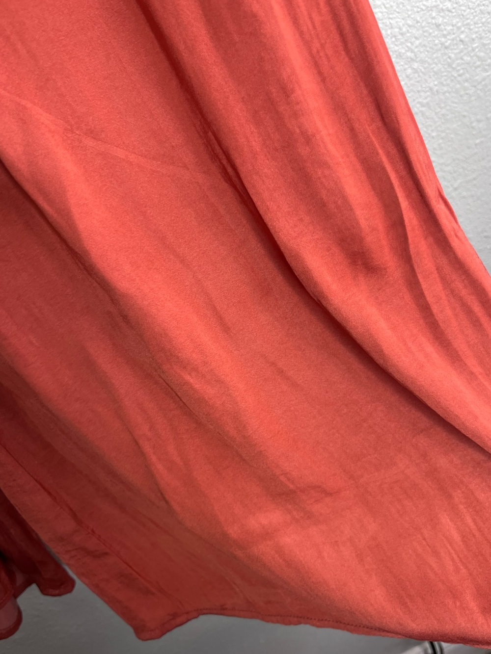 Zara Sz XS Rust Boho Pleated Satin Wide-Leg Pants - Picture 10 of 16